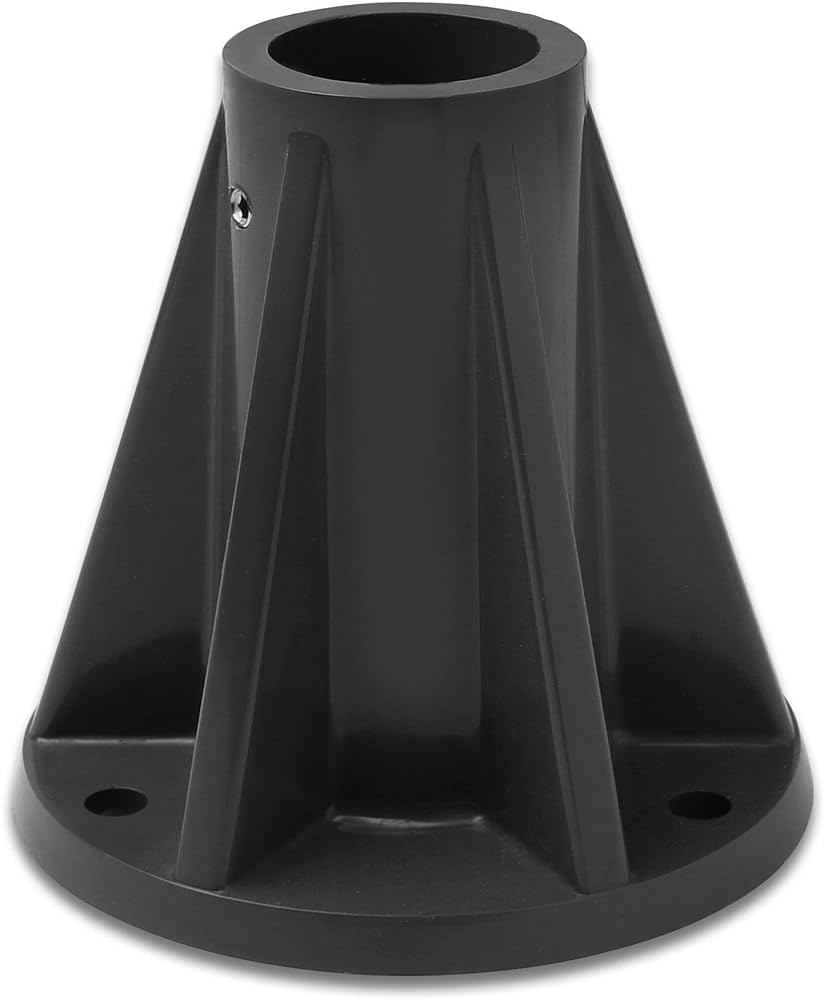 Saftron Black 6" Surface Mounting Base